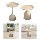 Round End Table Drink Table Modern Iron Decor Couch Table Martini Table for