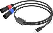 Snblzhef Type C to Dual XLR Male Aux Audio Cable USB C to Dual XLR Audio Cable Type C to XLR Male Output Stereo Cord 200cm