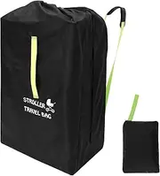 Stroller Bag for Airplane Travel Waterproof Oxford Cloth Baby Car Seat Travel Bag with Adjustable Shoulder Strap Fit Convertible Car Seat, Gate Check Bag Cover for Airplane (Black- 1pack)