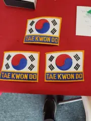 TAE KWON DO Patch Sew On Arm Patch 4" x 3" Lot Of 3