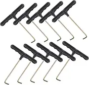 SUPVOX 10pcs Stainless Steel T Hook Trampoline Spring Pull Tool with Plastic Handle Heavy Duty Spring Puller for Easy DIY Trampoline Installation and Maintenance