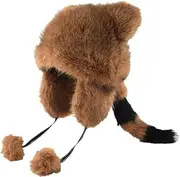 [ZIIVIEVS] Little Raccoon Ear Protection Hat Lei Feng Hat for Men and Women, Warm in Autumn and Winter, Cute for Children