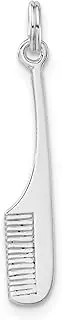 [JewelryWeb] 925 Sterling Silver Solid Polished Comb Charm Pendant Necklace 30x4.9mm Wide
