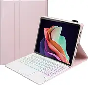 Keyboard Case for Huawei Matepad 11" 2023, 7 Colors Backlit, Detachable Wireless Keyboard with Smart Touchpad,Pink