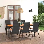 Garden 7 Piece Dining Set Table Wicker Patio Outdoor Furniture Chairs Rattan
