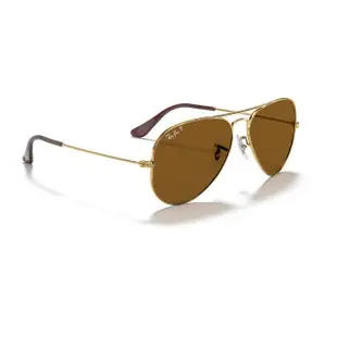 【RayBan 雷朋】Aviator 偏光茶色太陽眼鏡 捍衛戰士同款(RB3025 001/57 58mm 62mm)