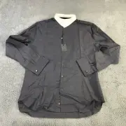 John Varvatos Shirt Mens Large 16 Button Up Wing Collar Tuxedo Dress $245 34-35