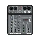 Lightweight 4-Way USB Mixer Mixing Console for Home Conferences or Live Use