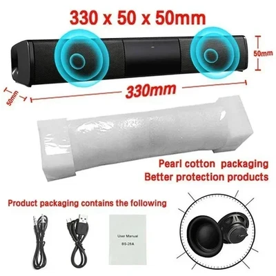 Powerful Wireless Bluetooth Speaker for Home Theater Computer TV Car Sound Box S