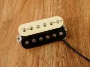 NECK HUMBUCKER PICKUP ZEBRA ALNICO 8 MAGNETS NICKEL SILVER BASEPLATE 4 WIRES