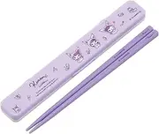 Skater ABC3AG Sanrio Chromi Watercolor Cosmetics Chopsticks & Chopsticks Case Set, 7.1 inches (18 cm), Made in Japan, Antibacterial Silver Ion Ag+