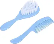 Vaguelly Infant Hair Care Brush Comb Safe Haircut Comb for Baby Promote Blood Circulation Soft Material Blue