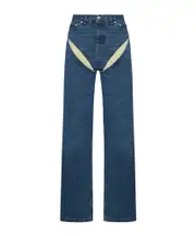 Y/Project Cut-Out Detailed High Waist Jeans 28,30 Blue