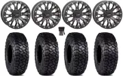 System 3 SB-4 15" Wheels Black (4+3) 30" Intersect Tires Renegade Outlander