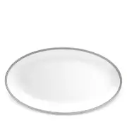 L'Objet Soie Tresse Platinum Oval Platter, Large