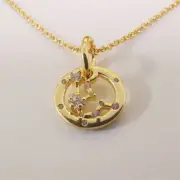 Zodiac Necklace-60cm pandora Golden Plated Aquarius