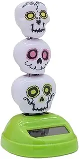 Solar Swinging Skull Car Ornaments, Halloween Dashboard Decorations, Funny Solar Skull Dashboard Figures Halloween Car Accessories