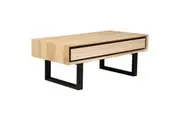 Aconite Coffee Table 120cm 2 Drawers Solid Messmate Timber Wood - Natural
