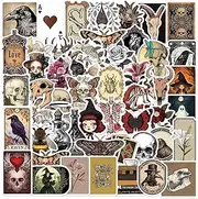 Romantic Goth Stickers,50 PCS Gothic Vinyl Waterproof Decals for Water Bottles Computer Bicycle Skateboard Luggage Phone Pad Laptop Kids Teens Stickers Pack