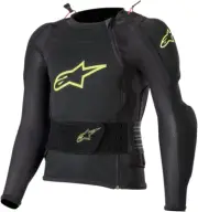 ALPINESTARS - 6545620-155-S/M - Youth Bionic Plus Protection Jacket - Black/Fluo
