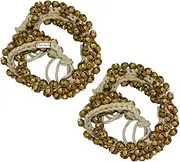 [GRAINEX ENGINEER] Grainex Ghungroo Kathak Dancing Anklet Bells | Dancing Anklet Bells for Kids Baby Adult Class With White Soft String Pair | 12 No. Ghungroo (100+100 Bells)