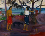 Paul Gauguin - I Raro Te Oviri Giclee Fine Art Print Reproduction on Canvas 36"