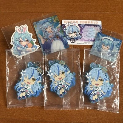 Hololive Yukihana Lamy Merch Bundle Keychains Stickers Cards Set Unopened
