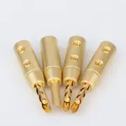 4/8PCS BFA Banana Connector Gold Plated Z Type Banana Plug Speaker Cable Plug