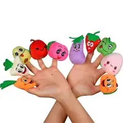 Ultra Plush Soft Toy Fruit Vegetable Finger Puppets - Set of 10 ( Free shipping)