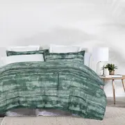 Amsons Pure Cotton Quilt Cover Set With Extra Standard Pillowcases - Eden Sage