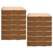 12 Pcs Mini Pizza Box Storage Container Takeaway Corrugated Boxes