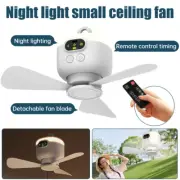 Rechargeable Ceiling Fan Lamp Night Light With Remote, Adjustable Smart 3Grade