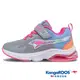 【KangaROOS 美國袋鼠鞋】童 RUN FAST 2 氣墊童鞋 輕質透氣 避震支撐 (灰/粉-KK41318)