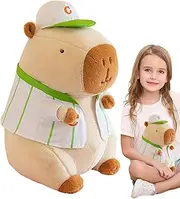 Stuffed Capybara | Cute Capybara Stuff - Huggable Collection for Stress Reduction and Bed Companion Holiday Birthday Nursery Home Decor
