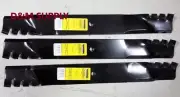 Set of 3 Lawn Mower Mulching blades to fit John deere 54" M113518 M115496 M76467