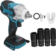 [SHINEOFI] 1 Set Cordless Electric Impact Driver Wrench Rechargeable Power Tools for Vehicle Maintenance Home Use Compatible with Makita Batteries No Battery Included