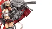 Anime girls kantai collection red eyes big Playmat Gaming Mat Desk