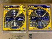 2 Brand New Irwin Saw Blades: 8”-8 1/4” Diameter Blade, 24 Teeth
