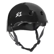 S1 Lifer Certified Gloss Black Skateboard Helmet