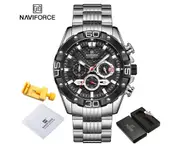 NAVIFORCE Men Military Sport Wrist Watch Gold Quartz Steel Waterproof Watches Multifunction Male Clock Watches Relogio Masculino