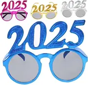 LIFKOME 4pcs Number Eyewear 2025 For New Year Celebrations New Year's Eve Party Graduation Photo Props 2025 New Year Glasses New Year Eve Glasses