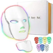 LED Light for Face, 7+1 Color Led Face Mask Light, Maintenance Skin Rejuvenation Facial Skin Care Mask, Home Skin Care Mask for Face and Neck