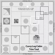 Creative Grids 8 inch Curvy Log Cabin Trim Tool Quilt Ruler Authorized Reseller