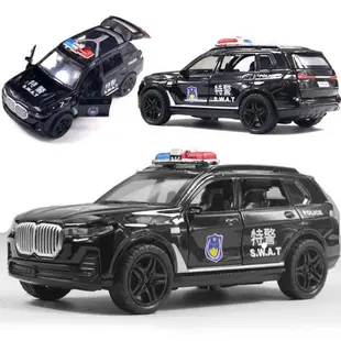 警車消防車救護車兒童玩具帶聲光合金車模型男孩+回力越野小汽車