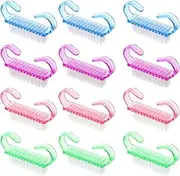 12 Pcs Nail Brush for Cleaning Fingernails, Handle Grip Nail Brushes, Nylon Nail Cleaning Brush, Small Nail Scrubber Brush, Fingernail Brush Cleaner Tools for Toes and Nails