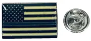 Wholesale Pack of 24 USA 50 Star Thin Blue Line Police Bike Hat Cap lapel Pin