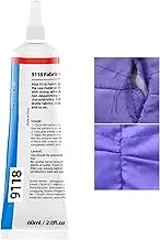 Fabric Glue for Clothing - 60ml Waterproof Clear Fabric Adhesive,Strong Adhesive Craft Glue with Built-in Tip for Rhinestones, Patches, Clothes, Leather