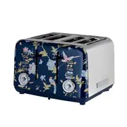 Laura Ashley Elvenden 4 Slice Toaster - Blue/Silver