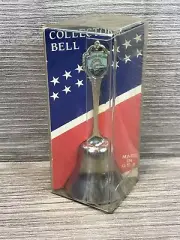 Vintage Collectors Silver Tone Souvenir Hand Bell Topsail Island •
