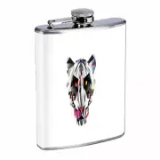 Abstract Animal Face E1 Flask 8oz Stainless Steel Hip Drinking Whiskey